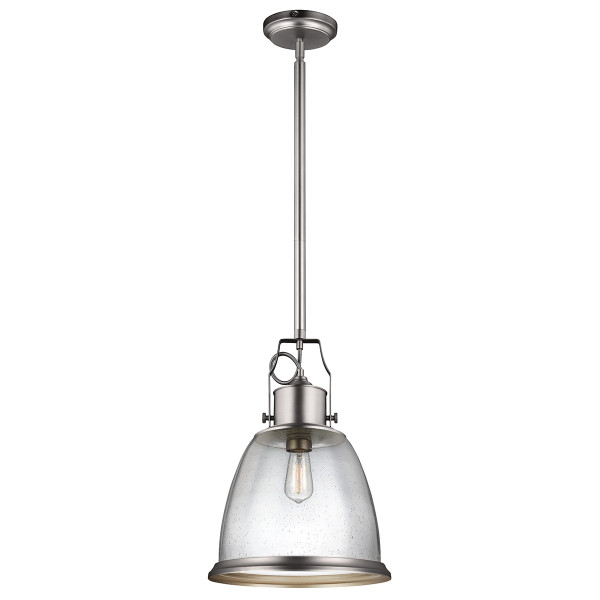 Lampa wisząca satynowy nikiel Hobson 1xE27x75W wym: 168x35,5x35,5 cm Feiss 849707