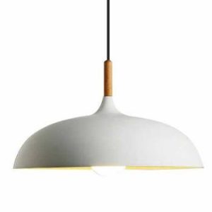 LAMPA WISZĄCA SAUCER 45cm biała drewniana scandi 212560 LAMPA WISZĄCA SAUCER 45cm biała drewniana scandi 212560