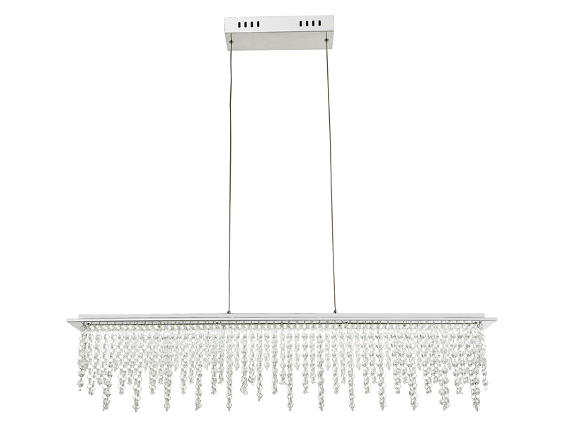 Lampa wisząca Scala LED szklana srebrna 38433