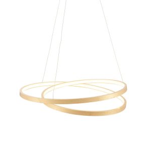 Lampa wisząca SCRIBBLE dwa ringi złota LED 31,5W 3000K 1400lm IP20 Endon 1030057 Lampa wisząca SCRIBBLE dwa ringi złota LED 31,5W 3000K 1400lm IP20 Endon 1030057