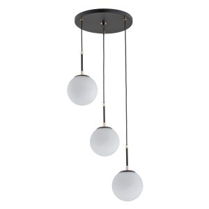 Lampa wisząca SEBIA miedziane wstawki czarna 3xE14x10W IP20 Alfa 984943 Lampa wisząca SEBIA miedziane wstawki czarna 3xE14x10W IP20 Alfa 984943