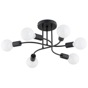 Lampa wisząca SEJNO wir czarna 6xE27x15W wym:24x49x53cm IP20 Alfa 1029956 Lampa wisząca SEJNO wir czarna 6xE27x15W wym:24x49x53cm IP20 Alfa 1029956