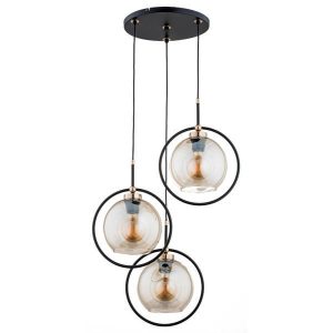 Lampa wisząca SELDI czarno-złota 3xE27x15W wym:90x45x45cm IP20 Alfa 1025631 Lampa wisząca SELDI czarno-złota 3xE27x15W wym:90x45x45cm IP20 Alfa 1025631