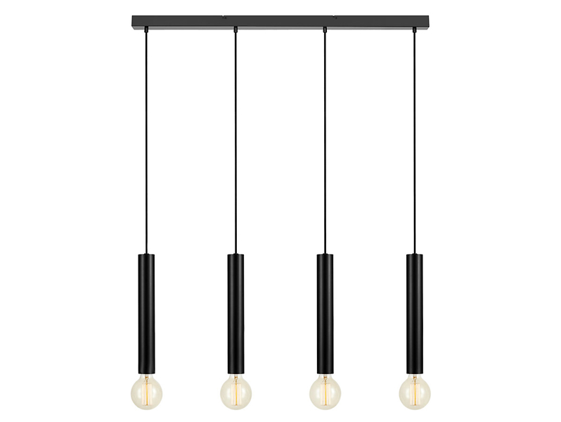 Lampa wisząca Sencillo 4-punktowa metalowa czarna 45023