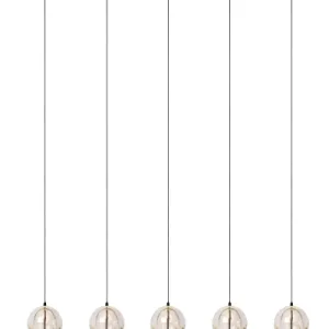 Lampa wisząca SENTUBAL czarna LED 5×5.3W Ciepła biel 230lm Lucide 850250 Lampa wisząca SENTUBAL czarna LED 5×5.3W Ciepła biel 230lm Lucide 850250