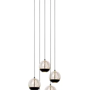Lampa wisząca SENTUBAL czarna LED 5x52W Ciepła biel 210lm Lucide 850369 Lampa wisząca SENTUBAL czarna LED 5x52W Ciepła biel 210lm Lucide 850369