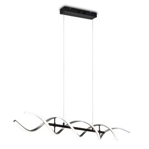 Lampa wisząca SEQUENCE srebrno-czarno-biała LED 2x45W 5600lm Trio 836107 Lampa wisząca SEQUENCE srebrno-czarno-biała LED 2x45W 5600lm Trio 836107