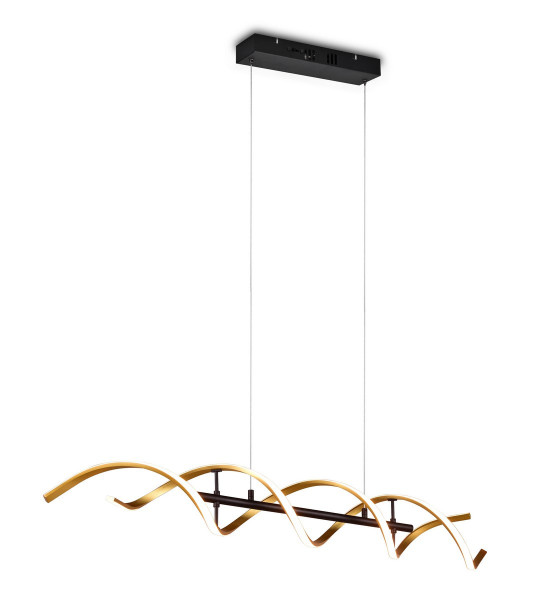 Lampa wisząca SEQUENCE złoto-czarna-biała LED 2x45W 2700K-6400K 5600lm Trio 836108