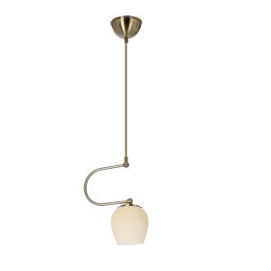 Lampa wisząca Serano kremowy klosz mosiężno-złota 1xE27x60W IP20 Candellux 991611 Lampa wisząca Serano kremowy klosz mosiężno-złota 1xE27x60W IP20 Candellux 991611