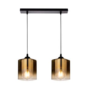 Lampa wisząca Serena złote klosze czarno-złota 2xE27x40W IP20 Candellux 988611 Lampa wisząca Serena złote klosze czarno-złota 2xE27x40W IP20 Candellux 988611