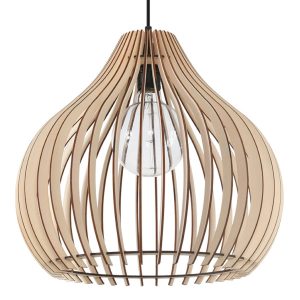 Lampa wisząca SERENO czarna-naturalne drewno 1xE27x60W IP20 Pure Lume 1019433 Lampa wisząca SERENO czarna-naturalne drewno 1xE27x60W IP20 Pure Lume 1019433