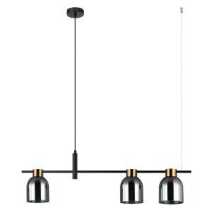 Lampa wisząca Servio asymetryczna czarna 3xE14x40W IP20 Italux 1025808 Lampa wisząca Servio asymetryczna czarna 3xE14x40W IP20 Italux 1025808