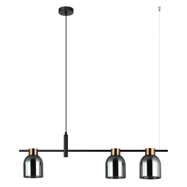 Lampa wisząca Servio asymetryczna czarna 3xE14x40W IP20 Italux 1025808