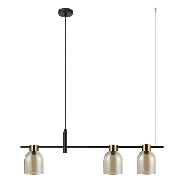 Lampa wisząca Servio asymetryczna czarna 3xE14x40W IP20 Italux 1025795
