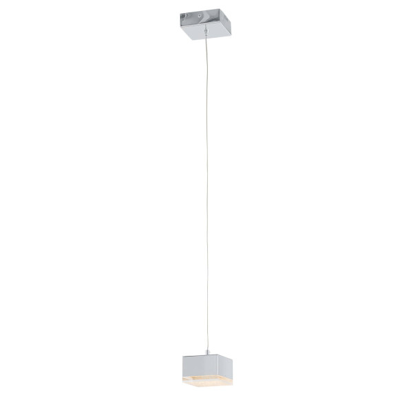 Lampa wisząca Seth chromowana przezroczysta LED 1x4.2W 3000K 420lm Italux 857994