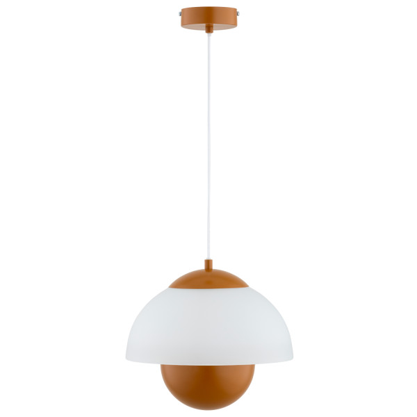 Lampa wisząca SETNA klosz kryjący od dołu brązowa 1xE27x15W IP20 Alfa 1025295