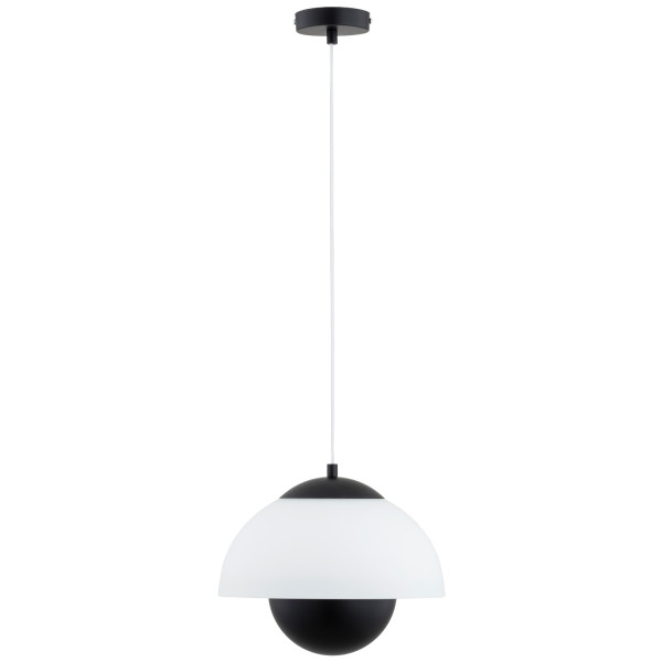 Lampa wisząca SETNA klosz kryjący od dołu czarna 1xE27x15W IP20 Alfa 1025278