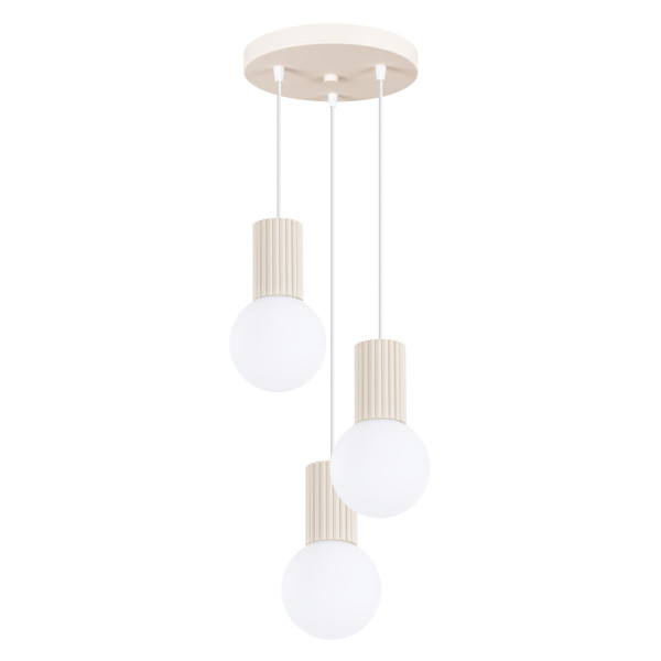 Lampa wisząca SFERA beżowo-biała 3xG9x8W wym:125x25x25cm IP20 Pure Lume 1018821