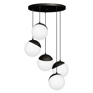 Lampa wisząca Sfera Black 5-punktowa metalowa biało-czarna 96219 Lampa wisząca Sfera Black 5-punktowa metalowa biało-czarna 96219
