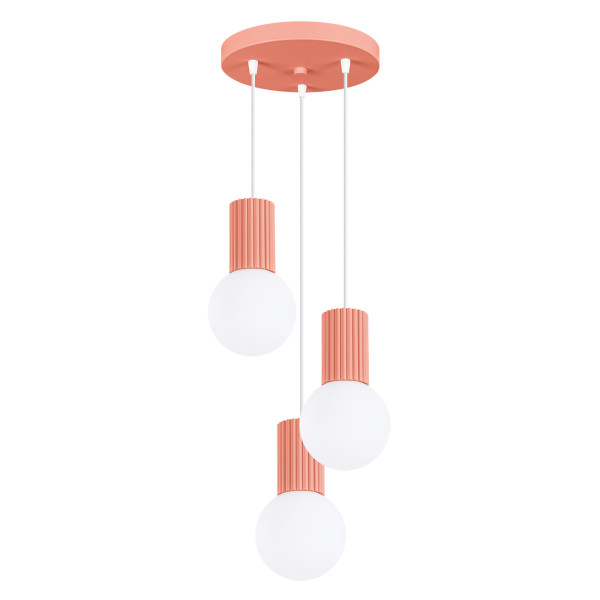 Lampa wisząca SFERA brzoskwiniowa 3xG9x8W wym:125x25x25cm IP20 Pure Lume 1018806