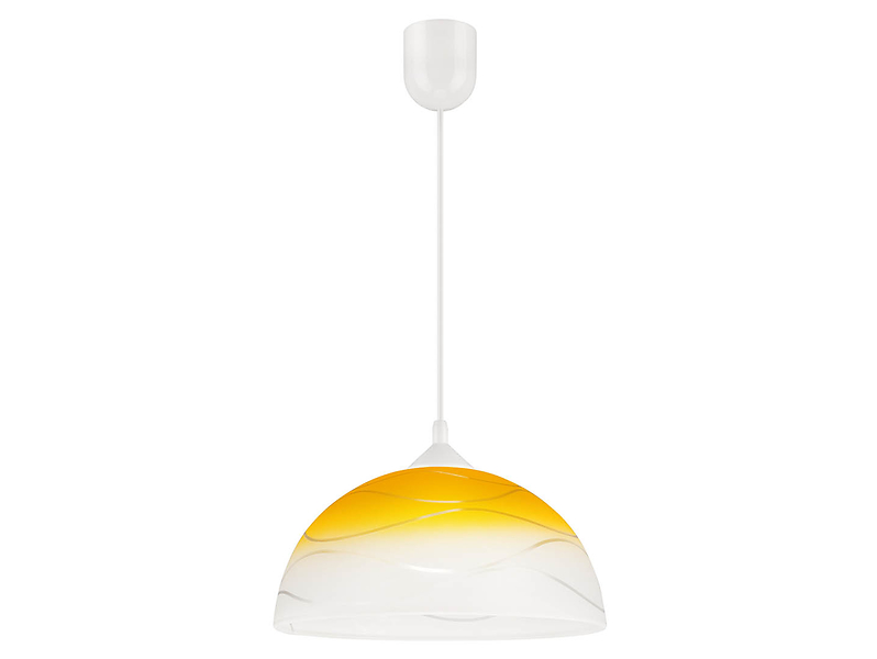 Lampa wisząca Sfera szklana żółta 121354