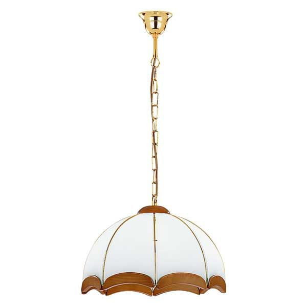 Lampa wisząca SIKORKA złoto-biała-ciemne drewno 1xE27x60W IP20 Alfa 1025752