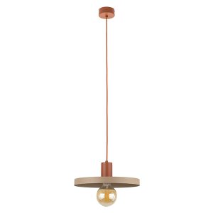 Lampa wisząca Sila 30 cm metalowa beżowa 664323 Lampa wisząca Sila 30 cm metalowa beżowa 664323