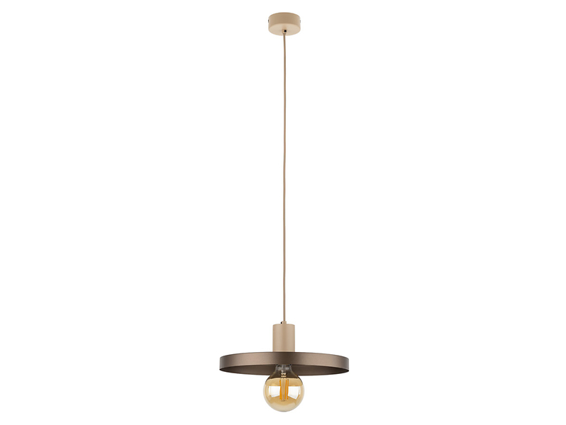 Lampa wisząca Sila 30 cm metalowa brązowa 664329