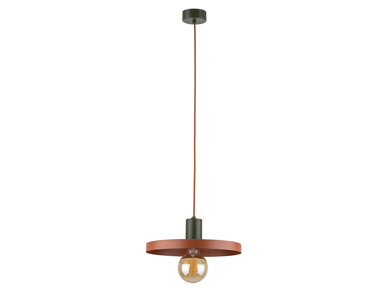 Lampa wisząca Sila 30 cm metalowa rdzawa 664325