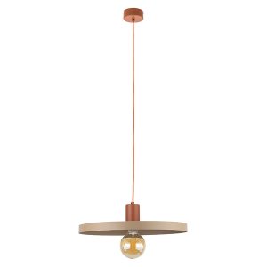 Lampa wisząca Sila 40 cm metalowa beżowa 664324 Lampa wisząca Sila 40 cm metalowa beżowa 664324