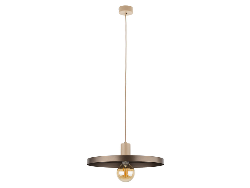 Lampa wisząca Sila 40 cm metalowa brązowa 664330