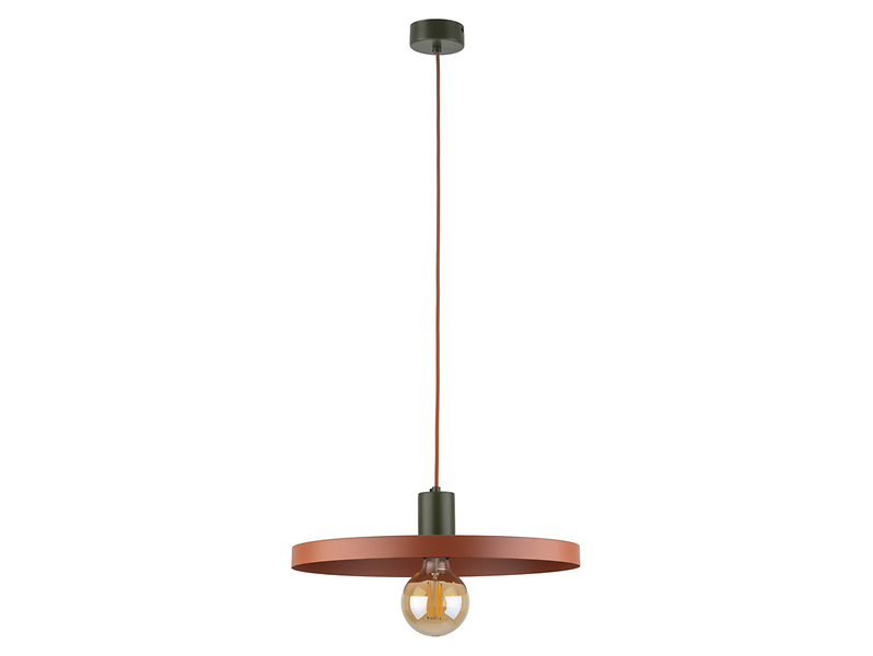 Lampa wisząca Sila 40 cm metalowa rdzawa 664326