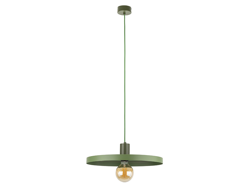 Lampa wisząca Sila 40 cm metalowa zielona 664328
