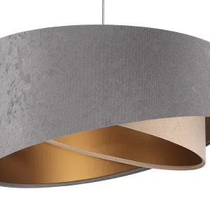 Lampa wisząca SILVERY szara/beżowa/złota 391567 Lampa wisząca SILVERY szara/beżowa/złota 391567