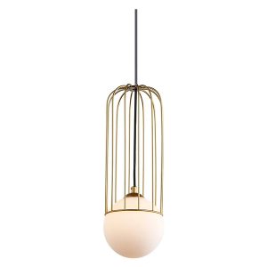 Lampa wisząca Simon 90 cm stalowa złota 42639 Lampa wisząca Simon 90 cm stalowa złota 42639