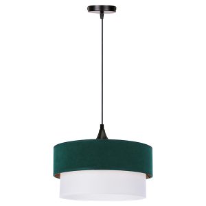 Lampa wisząca Sinagra 35 cm tkaninowa zielona 201580