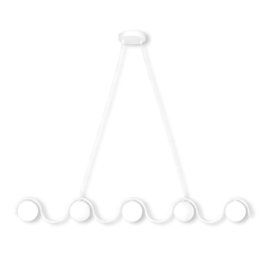 Lampa wisząca SINUS biała 5xG9x15W wym:120x110x14cm IP20 Emibig 988599 Lampa wisząca SINUS biała 5xG9x15W wym:120x110x14cm IP20 Emibig 988599