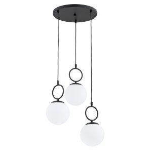 Lampa wisząca SITRO białe kule czarna 3xE14x10W wym:80x37x37cm IP20 Alfa 1018998 Lampa wisząca SITRO białe kule czarna 3xE14x10W wym:80x37x37cm IP20 Alfa 1018998
