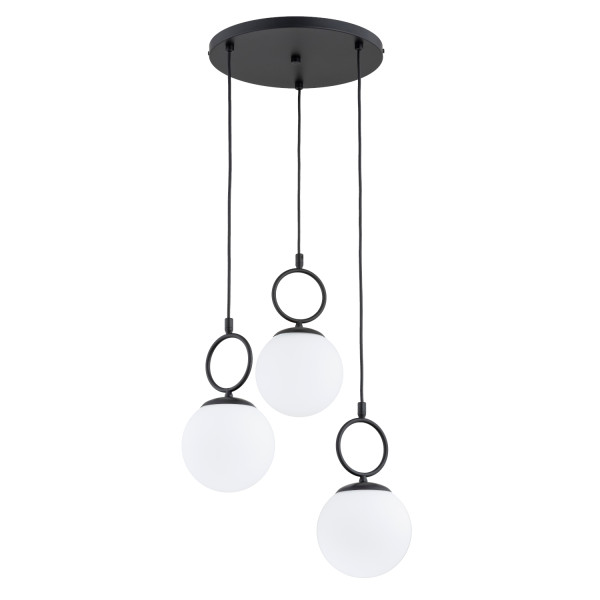 Lampa wisząca SITRO białe kule czarna 3xE14x10W wym:80x37x37cm IP20 Alfa 1018998