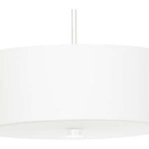 Lampa wisząca Skala 3-punktowa 30 cm tkaninowa biała 70892