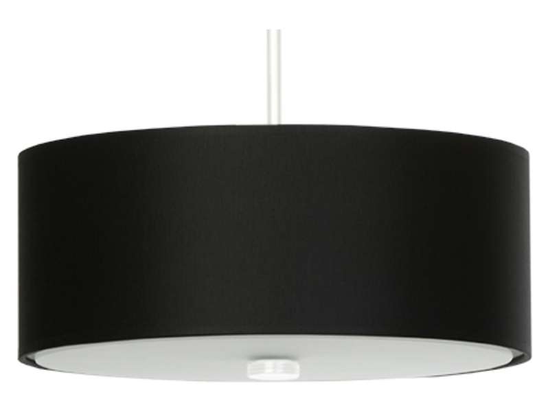 Lampa wisząca Skala 3-punktowa 30 cm tkaninowa czarna 70893