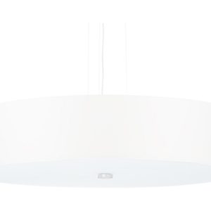 Lampa wisząca Skala 5-punktowa 50 cm tkaninowa biała 70894