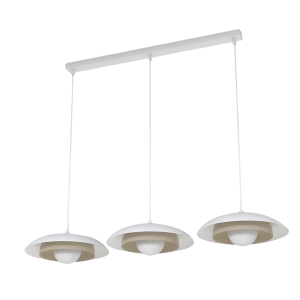 Lampa wisząca SKIN biało-beżowa 3xG9x15W wym:120x95x30cm IP20 Emibig 1025301