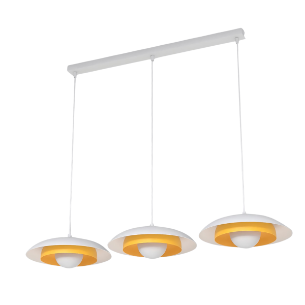 Lampa wisząca SKIN biało-pomarańczowa 3xG9x15W wym:120x95x30cm IP20 Emibig 1025424