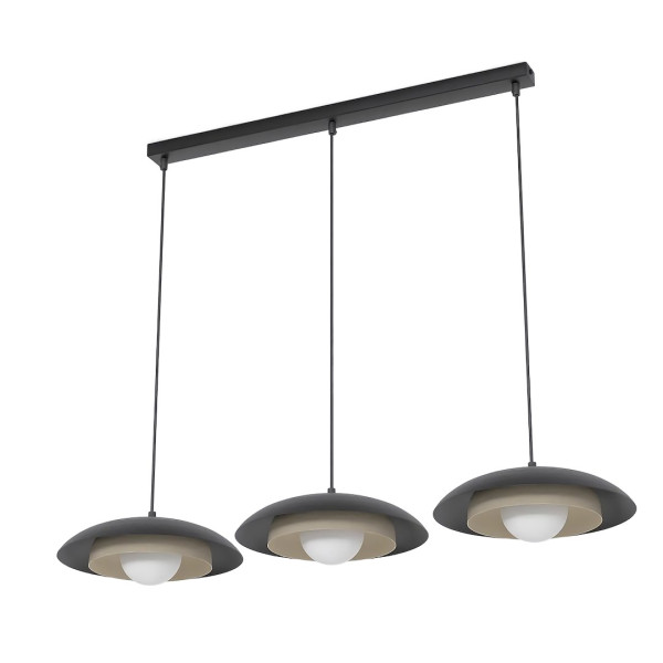 Lampa wisząca SKIN czarno-beżowa 3xG9x15W wym:120x95x30cm IP20 Emibig 1025251