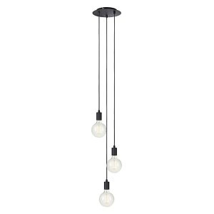 Lampa wisząca Sky 3-punktowa metalowa czarna 62492 Lampa wisząca Sky 3-punktowa metalowa czarna 62492