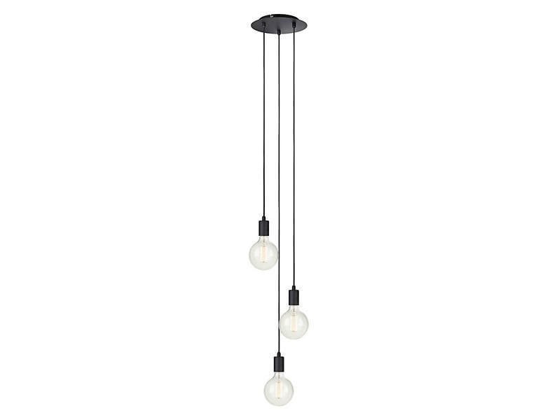 Lampa wisząca Sky 3-punktowa metalowa czarna 62492