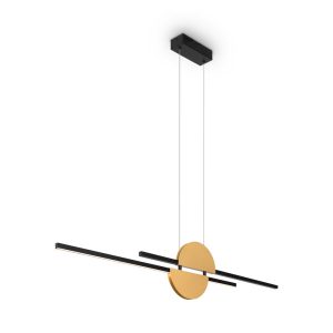 Lampa wisząca Skyline czarno-złota LED 1x26W Neutralna biel 800lm Maytoni 849216 Lampa wisząca Skyline czarno-złota LED 1x26W Neutralna biel 800lm Maytoni 849216