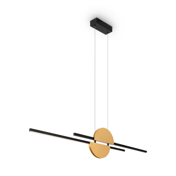 Lampa wisząca Skyline czarno-złota LED 1x26W Neutralna biel 800lm Maytoni 849216