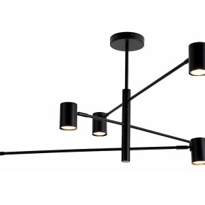 Lampa wisząca Snow 6-punktowa metalowa czarna 48117 Lampa wisząca Snow 6-punktowa metalowa czarna 48117